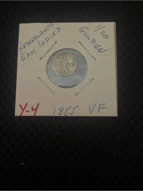 185 Netherlands East Indies 1/20 Gulden Coin .720 silver. (MM00289)